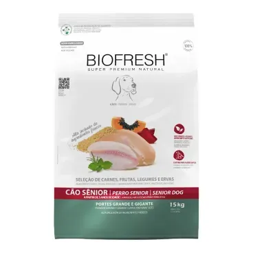 Racao Biofresh Caes Senior Racas Grandes e Gigantes_15KG_FRENTE